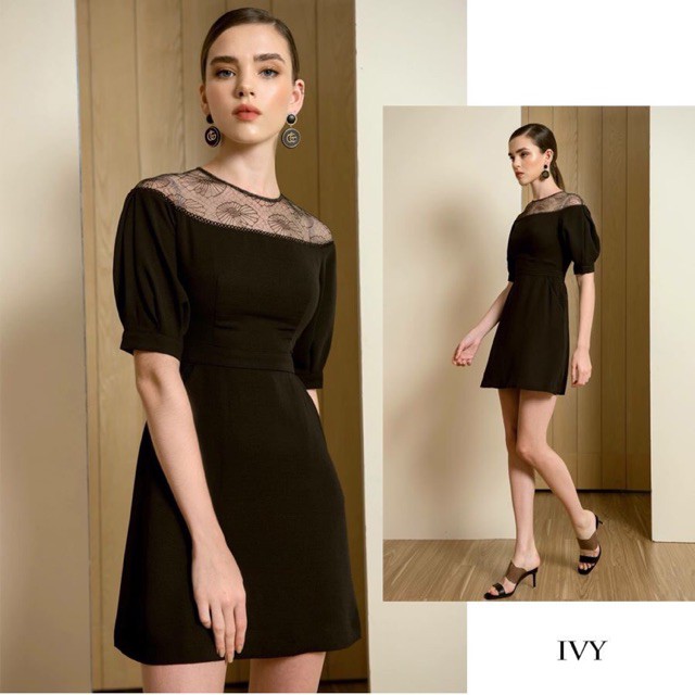 Đầm xòe tay con phối lưới ren có ảnh thật