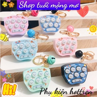 Móc khóa game đập thú mini, móc khóa game đập thú hình dễ thương