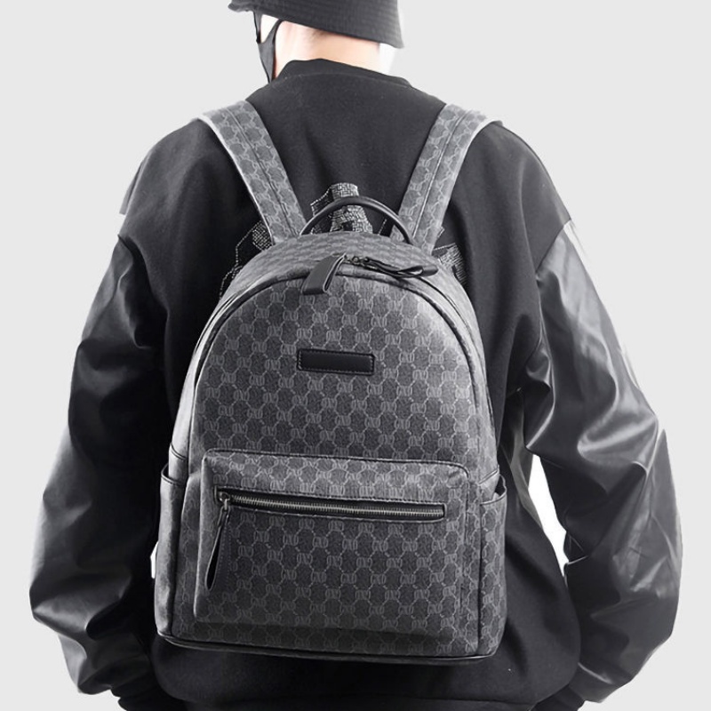 Balo da thời trang nam nữ ,Da PU Cao Cấp, Ba lô đựng Laptop -Chống thấm nước, Kiểu dáng trẻ trung, cá tính - Zinly