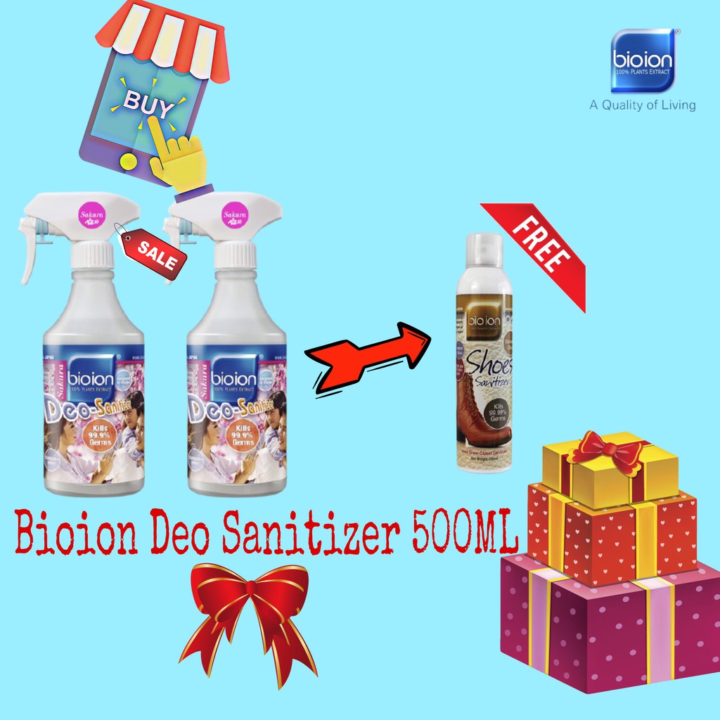 MUA 2 TẶNG 1 BIOION Deo-Sanitizer 500ML khử mùi, làm sạch vật dụng gia đình (2Deo Foc 1Shoe)