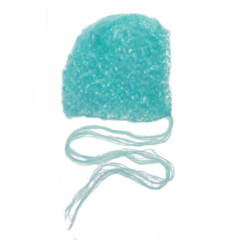 Mũ Bonnet Đan Len Mềm Mại Làm Phụ Kiện Chụp Ảnh Cho Bé Sơ Sinh