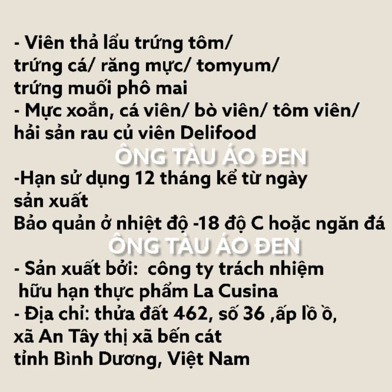 Các loại viên chiên/ viên thả lẩu việt