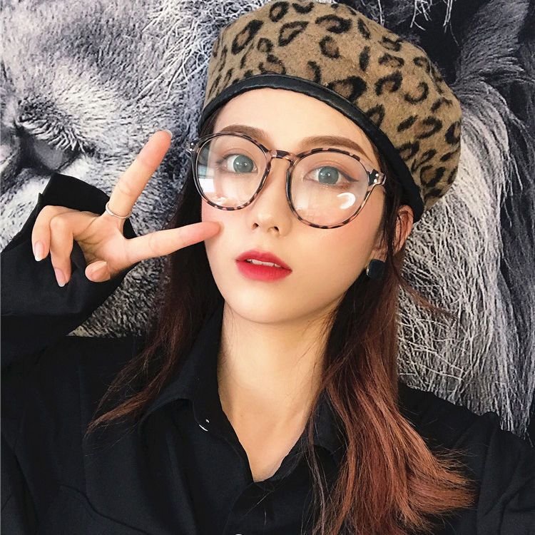 Mắt kính giả cận ngố TaTa tròn cute dễ thương thiết kế mới nhất 2022 chuẩn UV400 bảo vệ mắt và chống bức xạ ABICA 076