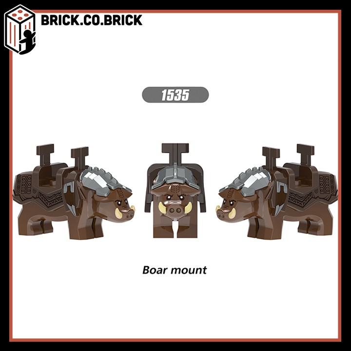Linh Dương Heo Rừng Đồ Chơi Lắp Ráp Boar Mount và Bighorn Sheep Mount Mô Hình Động Vật Thú Cưỡi X1535 X1536