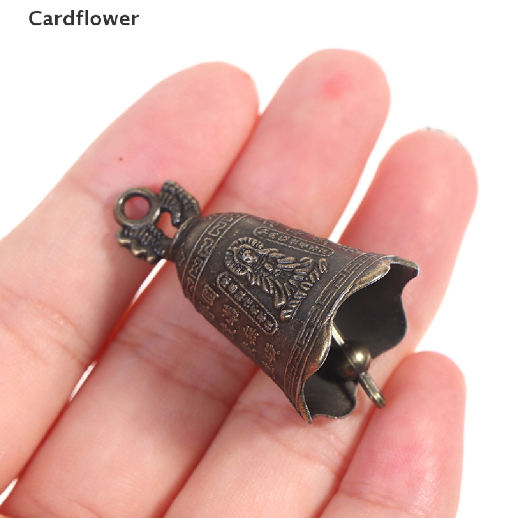 Bộ 2 Chuông Đồng mini Khắc Họa Tiết Trung Hoa Cổ Điển Mới