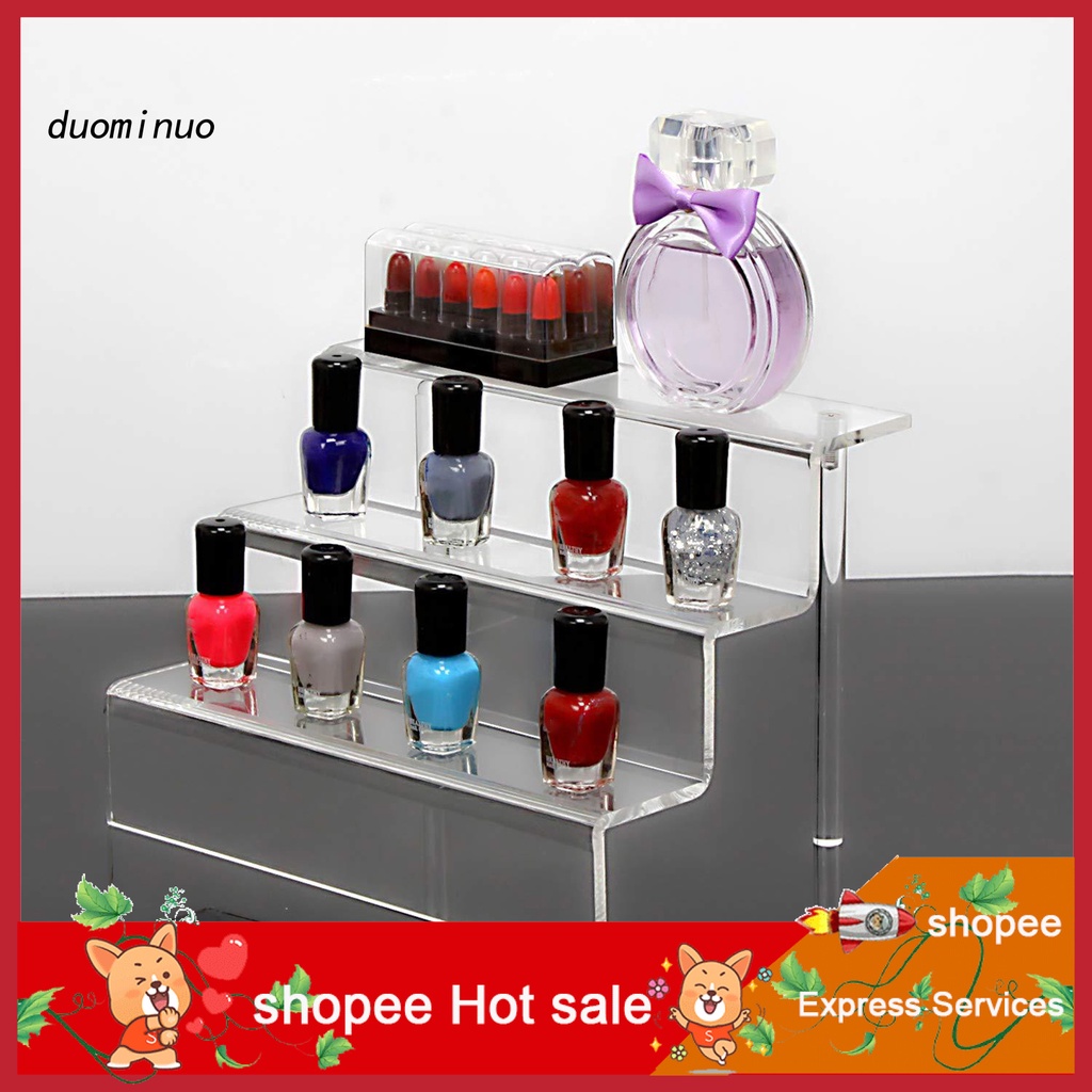 dnm Display Shelf Three Layers Large Capacity Space Saving Cosmetics Display Stand Organizer for Lipstick