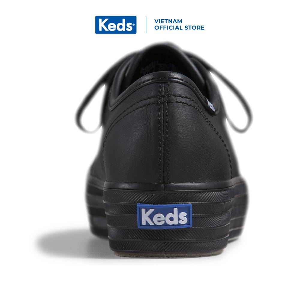 Giày Keds Nữ - Triple Kick Leather Black/Black - KD057311