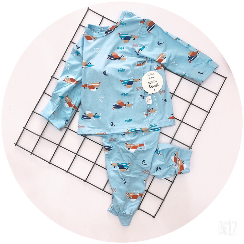 Bộ Đồ Dài Bé Trai, Bé Gái Size Lớn Minky Mom Vải Thun Lạnh Mềm Mỏng, Chất Mát, Bộ Mặc Nhà Cho Bé Thu Đông AN.KID