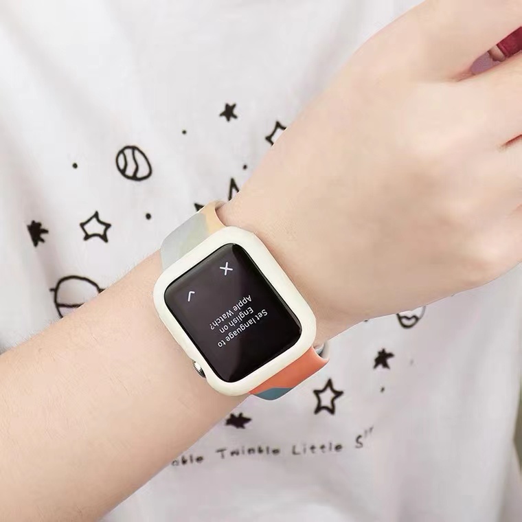 Dây Đeo Đồng Hồ Bằng Silicone 49mm 44mm 40mm 42mm 38mm Cho iWatch Series 8 Ultra 7 6 5 4 3