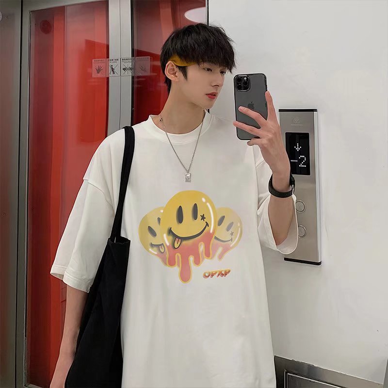 Áo Thun Tay Ngắn Dáng Rộng In Họa Tiết Hoạt Hình Thoải Mái Thời Trang Mùa Hè Cho Nam Và Nữ