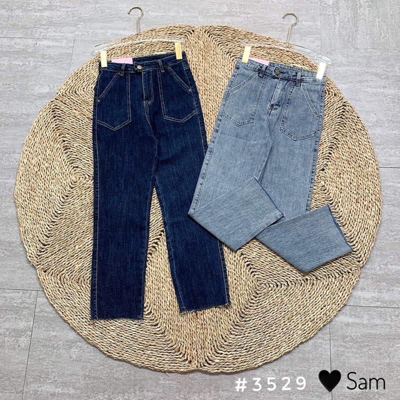 QUẦN JEANS NỮ, QUẦN ỐNG ĐỨNG PHONG CÁCH HÀN QUỐC MS24719