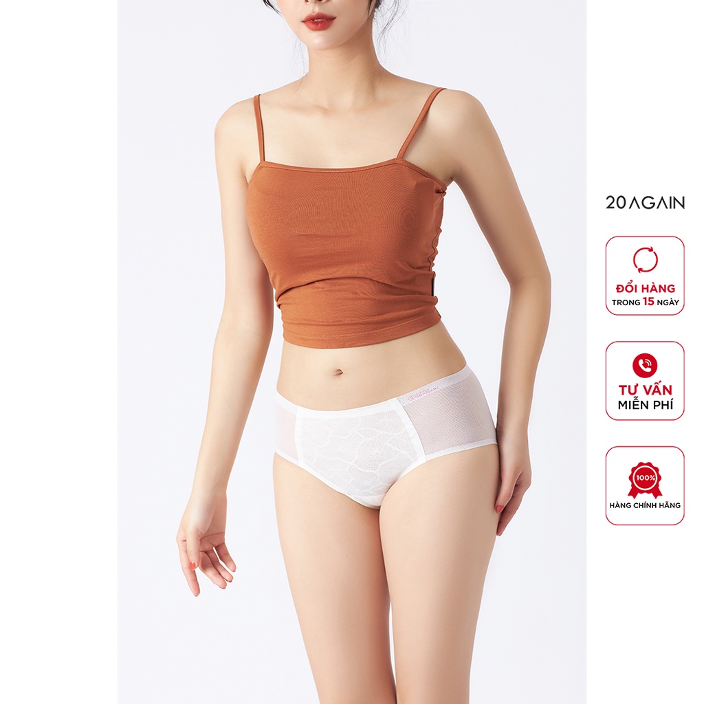 Quần lót nữ không đường may phối lưới 20Again, kháng khuẩn khử mùi, sexy quyến rũ QUA0092 | BigBuy360 - bigbuy360.vn