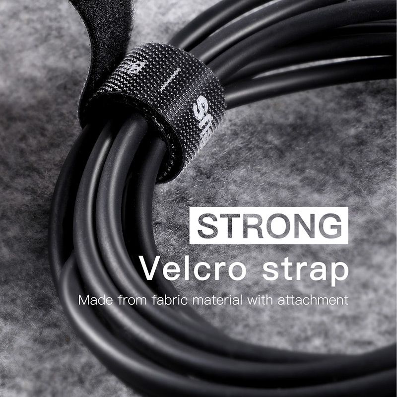 Dây Velcro  dùng cố định cáp Baseus Rainbow Circle Velcro Straps ( Reusable Cable Tie Fastening Tape Wire OrgaN