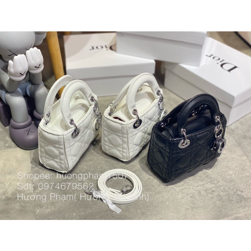 TÚI XÁCH NỮ D 3 Ô MINI 15CM CÓ HỘP