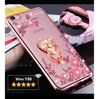Ốp lưng Vivo Y55 dẻo hình hoa