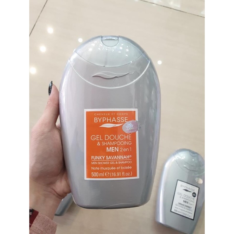 ❇️Sữa tắm và dầu gội 2 in 1 Byphasse Men -500ml