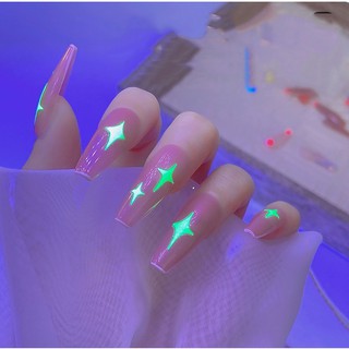 Nail box thiết kế - Hoạ tiết cực quang - A166