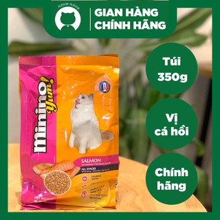 Thức ăn hạt khô cho mèo Minino Yum thơm ngon vị cá hồi 350g