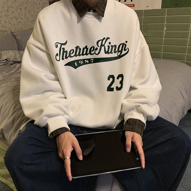 Áo Khoác Áo Sweater Mỏng Tay Dài Cổ Tròn In Họa Tiết Thời Trang Cho Nam Và Nữ Size M-3Xl