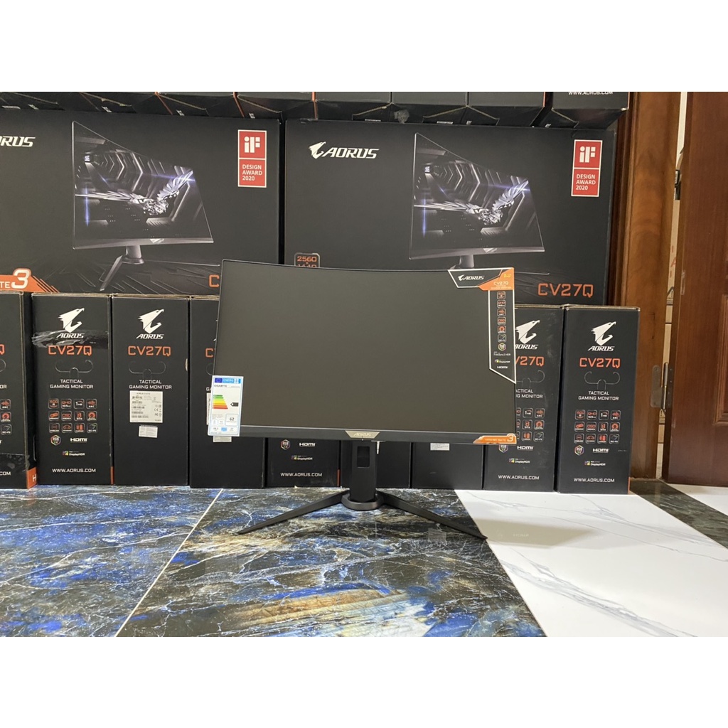 [BÁN LỖ XIN ĐÁNH GIÁ] MÀN HÌNH 2K GIGABYTE AORUS CV27Q 27″ (QHD/VA/165HZ/1MS) độ phân giải 2560 x 1440 Chính hãng BH 36T