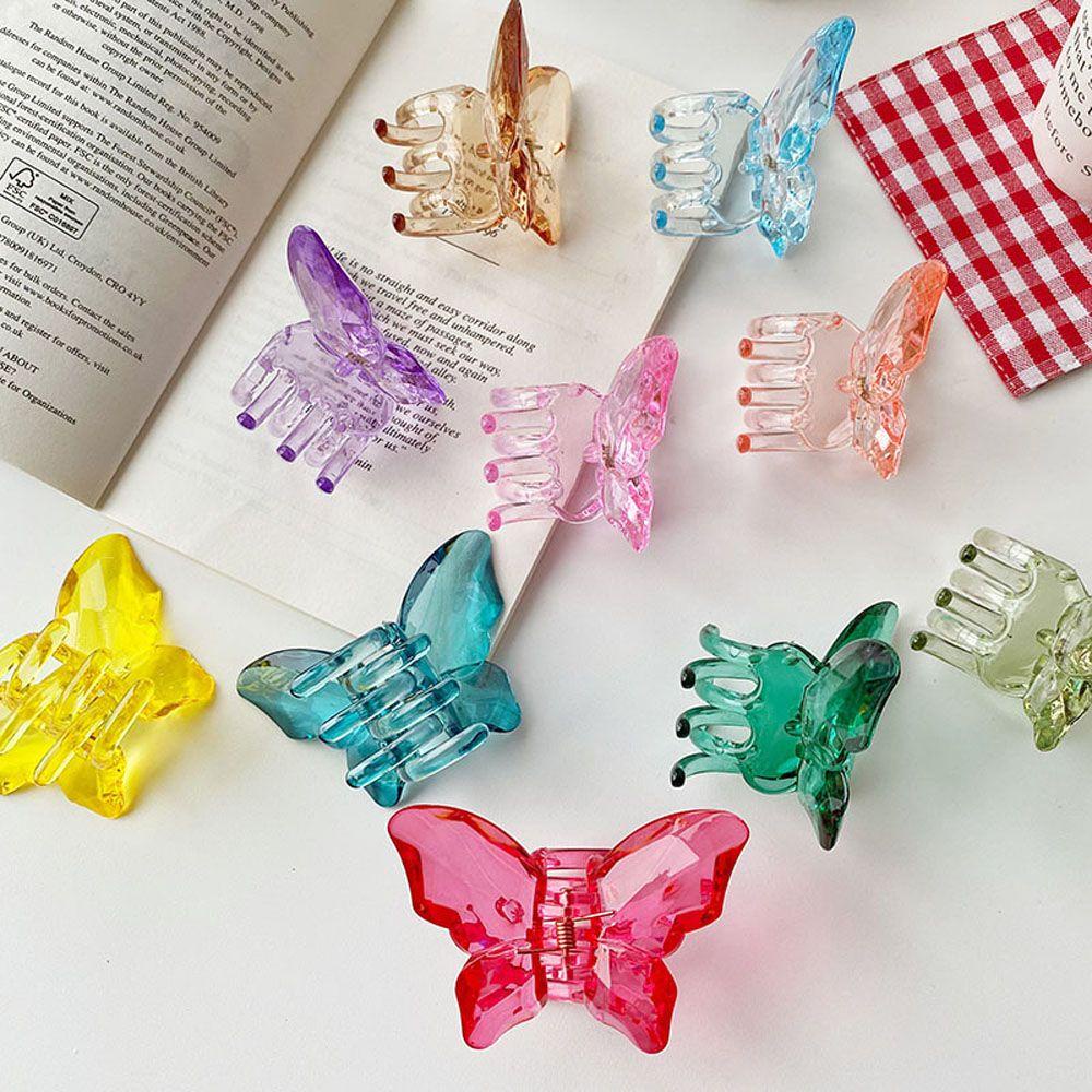 Kẹp Tóc Càng Cua Trong Suốt Nhiều Màu Phong Cách Hàn Quốc Thời Trang Cho Nữ