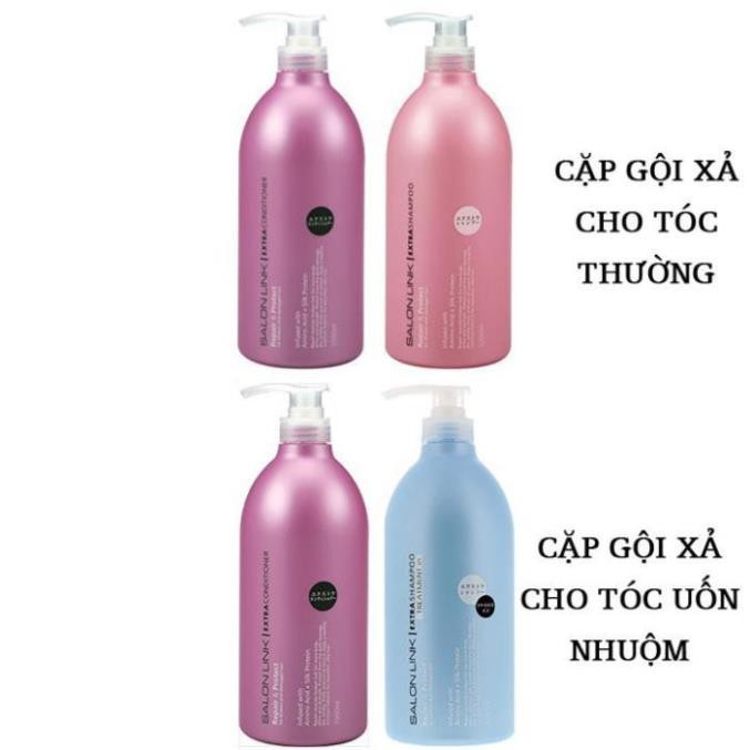 Dầu gội dầu xả Salon Link Extra 1000ML dầu gội cho tóc nhuộm hàng Nhật MANEKI