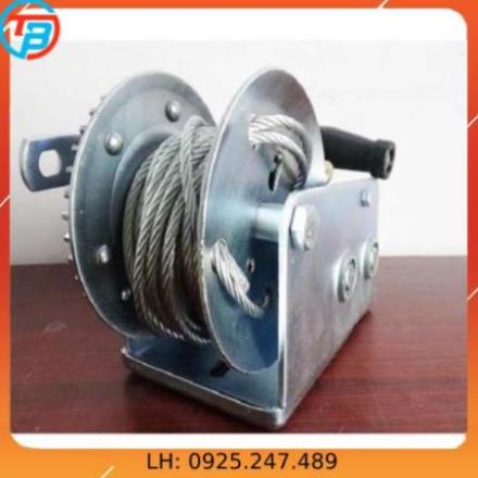 Tời quay tay 1200lbs trọng tải 540kg cáp 8 mét
