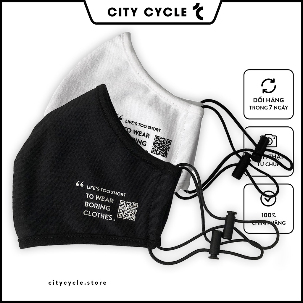 Khẩu trang Hàn Quốc City Cycle khẩu trang vải 2 lớp chống bụi chống nắng