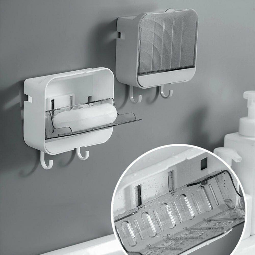 YNATURAL Khay Đựng Xà Phòng Có Móc Treo Có Thể Tháo Rời Tiện Dụng Cho Nhà Bếp / Nhà Tắm