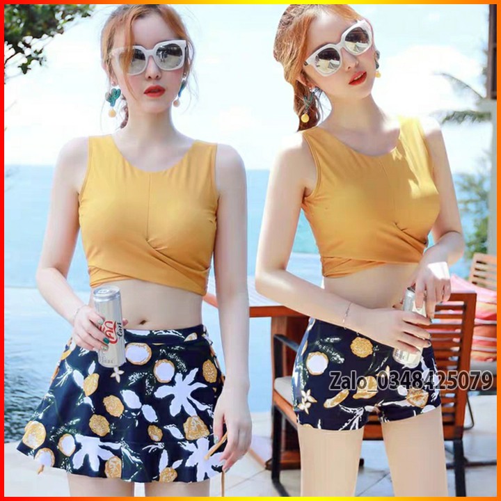 Bikini hai mảnh 🌈FREESHIP🌈 Bikini 3 chi tiết đi tắm biển nữ mùa hè