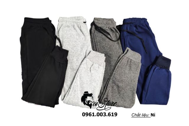 Quần jogger nam nữ thun da cá/nỉ bigsize thể thao/gym