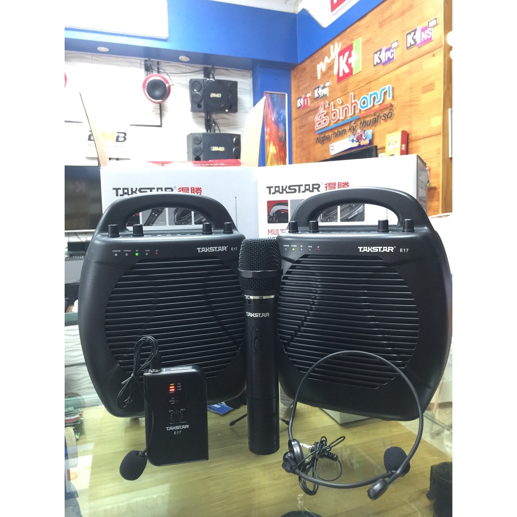 Máy trợ giảng TAKSTAR E17, Công suất 35w, loa, mic cài áo cho giáo viên, hướng dẫn viên
