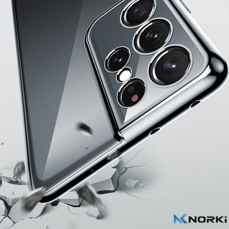 Ốp Điện Thoại TPU Mềm Siêu Mỏng Trong Suốt Mạ Viền Cho Samsung Galaxy A12 A22 A82 Note 20 Ultra