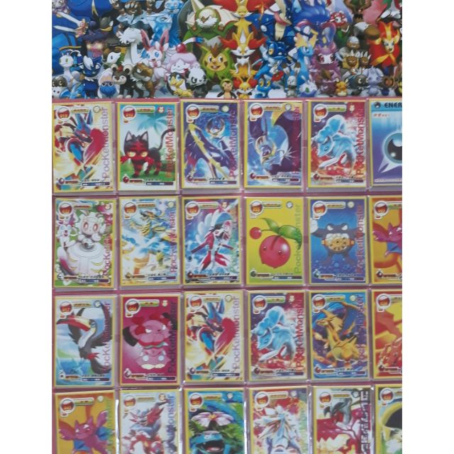 Vỉ 24 xấp bài pokemon kéo búa bao