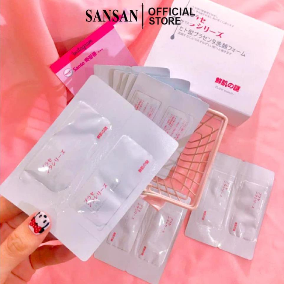 Hộp 50 gói ủ trắng mặt nhau thai cừu Nhật Bản - trắng da sạch mụn cám
