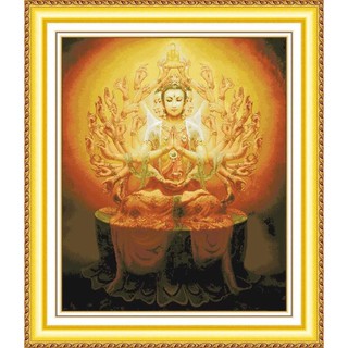 Tranh thêu chữ thập thiên thủ thiên nhãn sẵn hàng