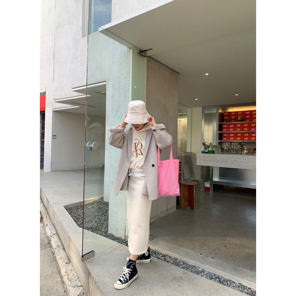 Áo khoác blazer vải dạ ép