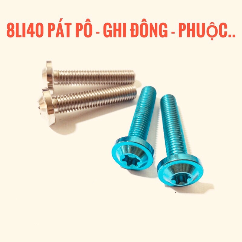 Ốc titan 8li40 pát pô ghi đông ốc phuộc các loại xe
