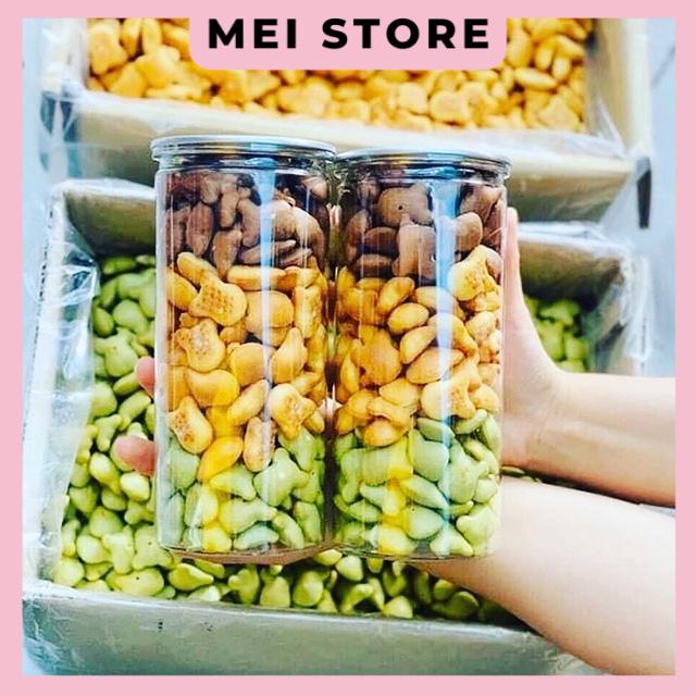 Bánh Gấu Nhân Kem Mix 3 Màu Thơm Giòn Ngon 420g