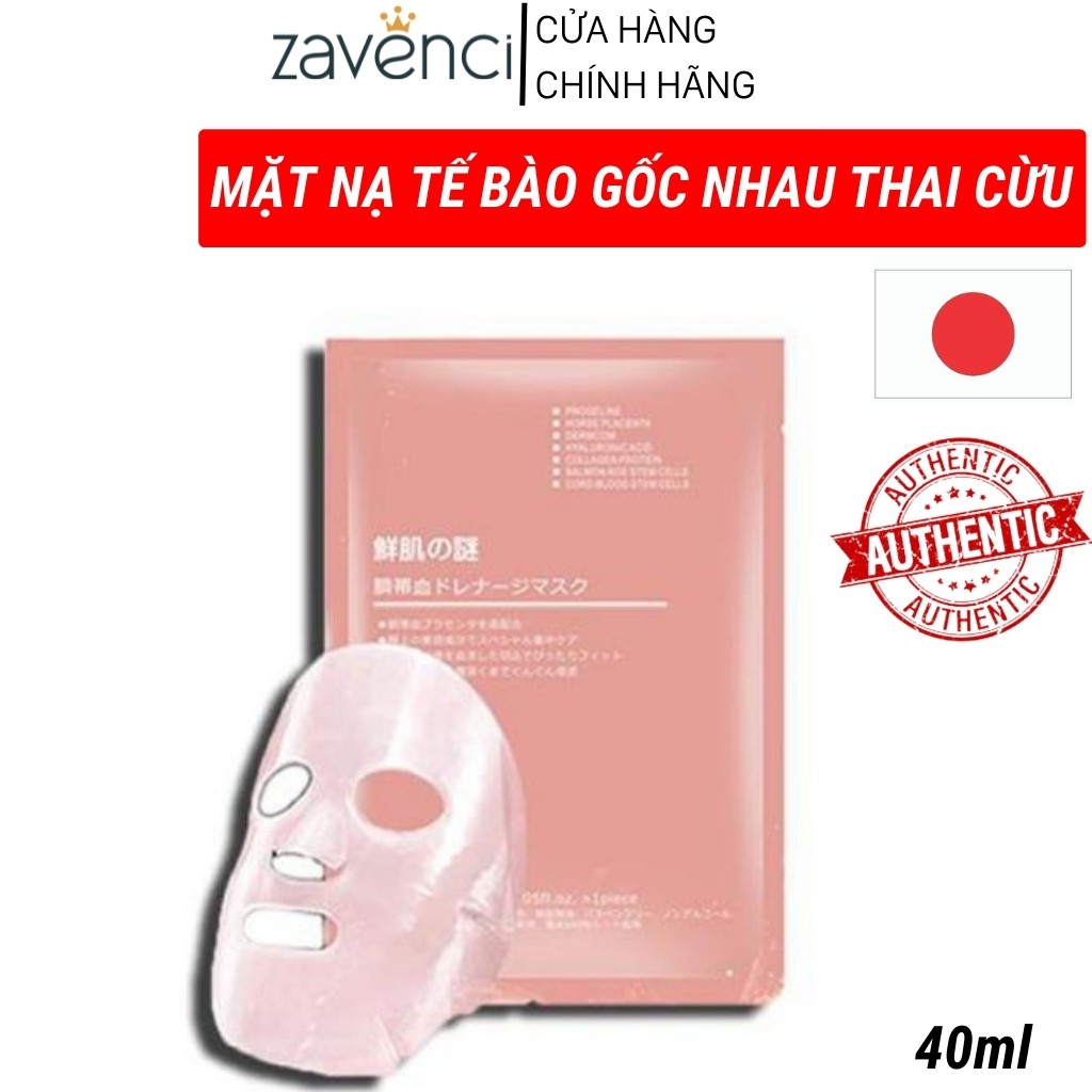 Mặt nạ giấy RWINE BEAUTY mặt nạ nhau thai tế bào gốc Stem Cell Placenta Mask Nhật Bản (1 miếng)