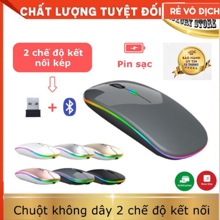 Chuột Không Dây Bluetooth C18.Chuột Máy Tính Bluetooth Không Tiếng Ồn. Sạc bằng Cáp USB và Pin Rất Nhạy