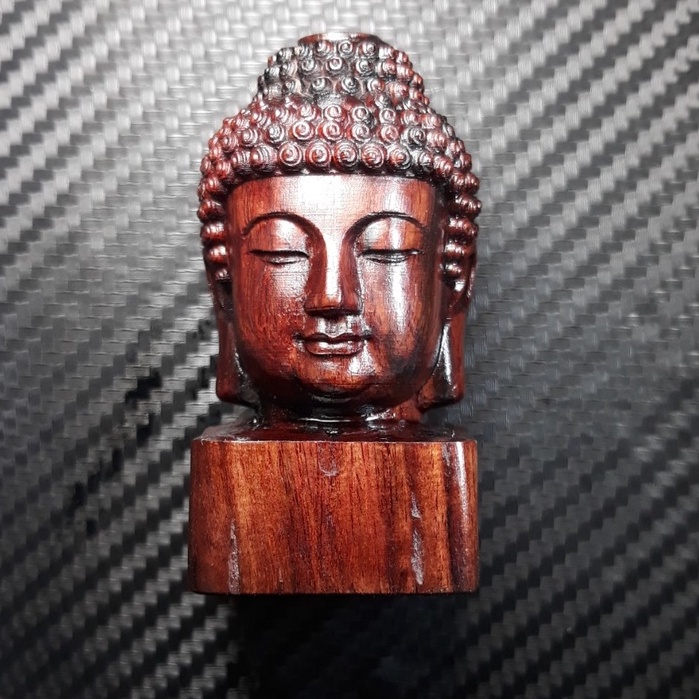 Đầu tượng phật adida - gỗ cẩm - thủy tùng - 50 mm