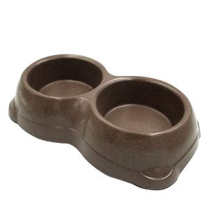 Chén ăn cho thú cưng TRUSTIE  PET BOWL DUAL (PINK/BROWN/TURQUOISE) (290g)