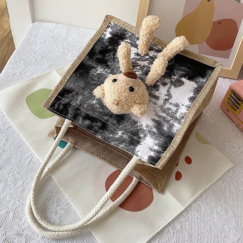 Túi Xách Nữ Cỡ Lớn In Hình Gấu Dễ Thương