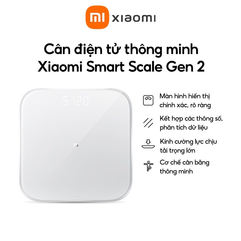 Cân điện tử Xiaomi Body Composition Scale 2 - Cảm biến hình chữ G - Chip BIA chính xác cao - 13 chỉ số thành phần cơ thể