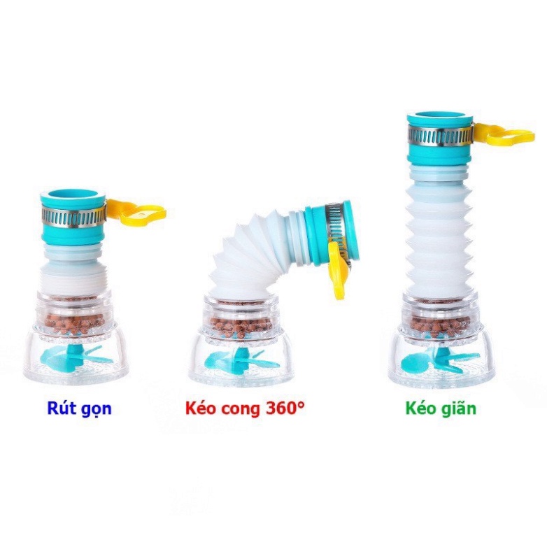 Vòi Lọc Nước Xanh Xoay 360 Độ Gắn Vòi Nước Bồn Rửa Chén Bát .ĐTLV