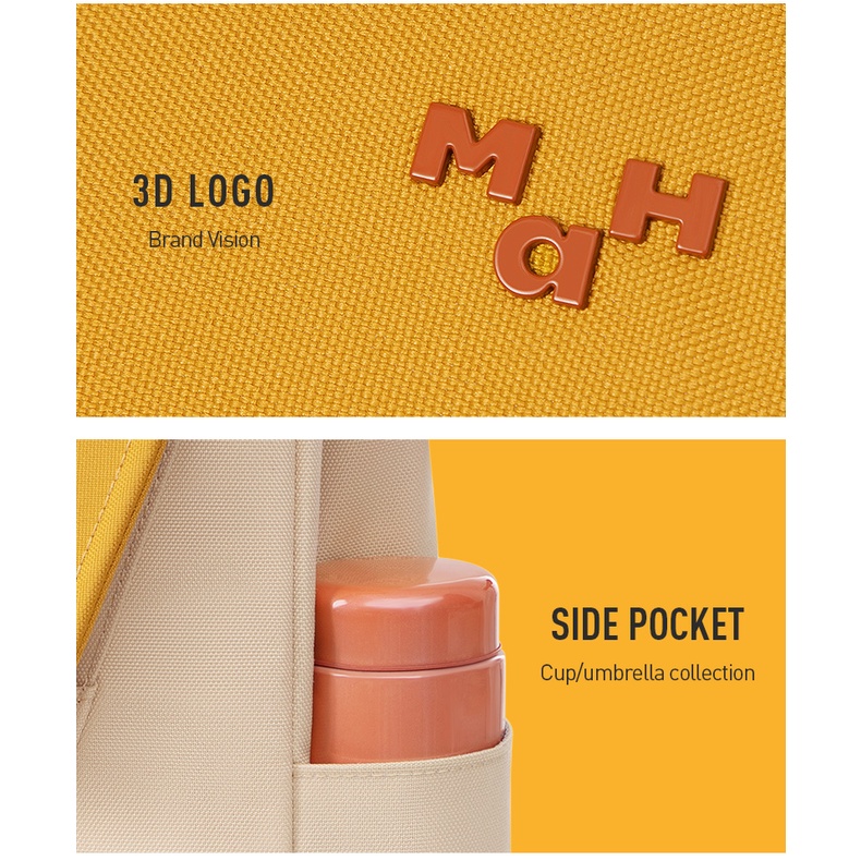 MAH YOUNG Ba lô máy tính xách tay chống nước thiết kế cổ điển trẻ trung