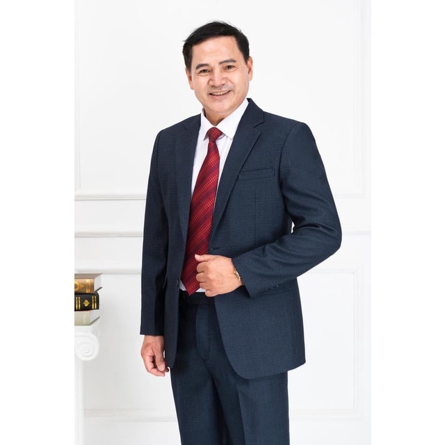 Bộ áo Vest Hồng Ngọc nam trung niên, Vest nam trung niên cao cấp