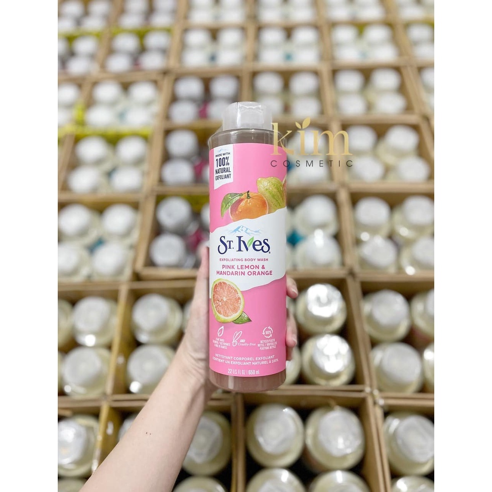 Sữa tắm tẩy tế bào chết St.Ives 473ml hương cam chanh, yến mạch, muối biển, mơ-mỹ
