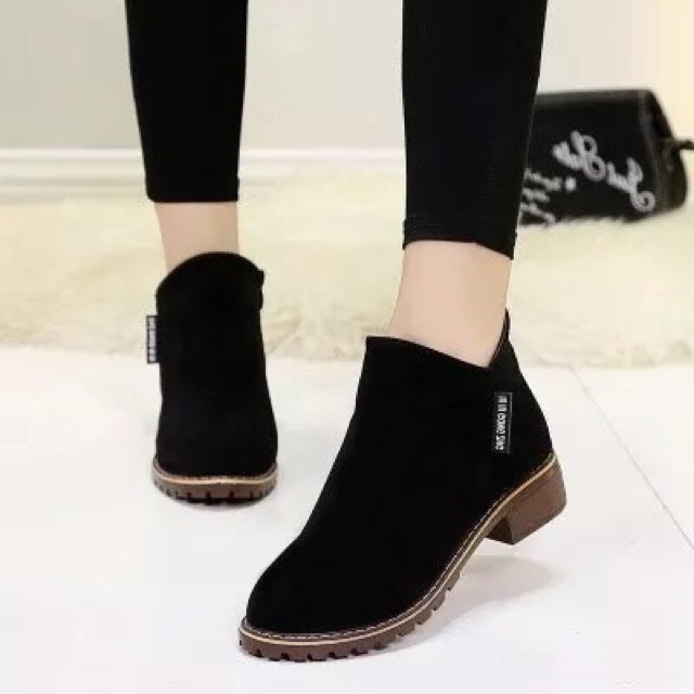 Bốt cổ thấp da lộn ( hàng đẹp) | BigBuy360 - bigbuy360.vn